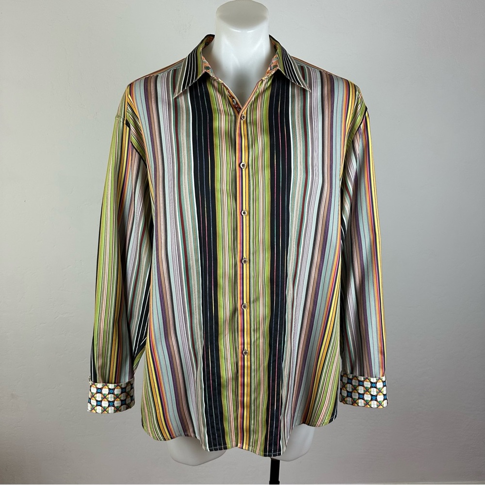 Robert Graham Multicolor Striped Men's Shirt